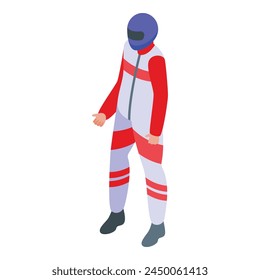 Icono Racer Vector isométrico. Equipo de carreras. servicio Worker