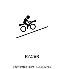 Racer icon. Racer symbol design from Professions collection. Simple element vector illustration on white background.