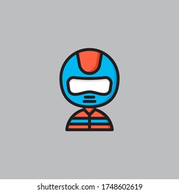 gráfico vectorial de icono de racer para cualquier empresa