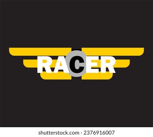 Racer Logo Elegant Design Vector 