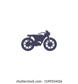 Racer motorcycle on white
