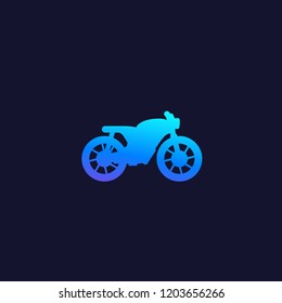 Racer motorcycle vector icon