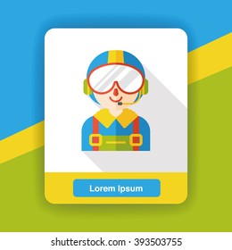 racer occupation character flat icon