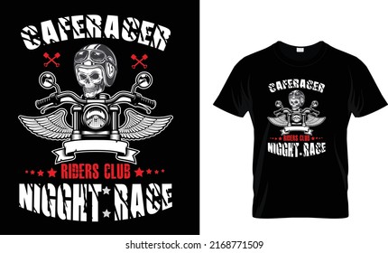 Café Racer Riders Club   Motorcycle….. T-shirt Design