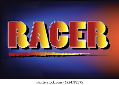 Texto de Racer para tu diseño de camiseta