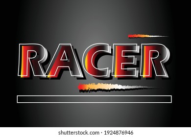 Racer text for your t-shirt design 