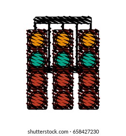 racer traffic light doodle