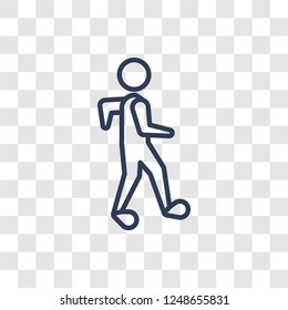 racewalking icon. Trendy linear racewalking logo concept on transparent background from Sport collection