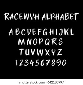 Racewyh vector alphabet uppercase characters. Good use for logotype, cover title, poster title, letterhead, body text, or any design you want. Easy to use, edit or change color. 