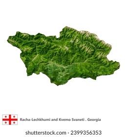 Racha-Lechkhumi and Kvemo Svaneti, Region of Georgia Topographic Map (EPS)