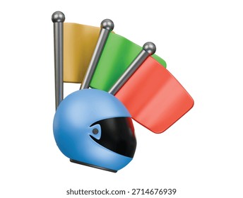  raching icon 3d illustration render