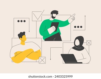 Racial discrimination abstract concept vector illustration. Discrimination based on skin colour, racial or ethnic origin, bullying and harassment, equal rights, prejudice abstract metaphor.