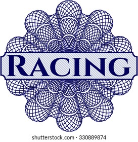 Racing abstract linear rosette