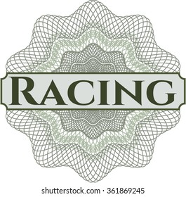 Racing abstract rosette