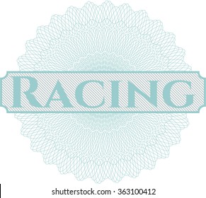 Racing abstract rosette