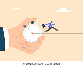 Racing against time to complete work within a deadline or measuring work performance