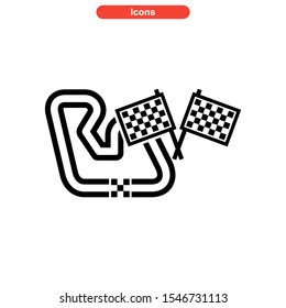 racing arena icon isolated sign symbol vector illustration - high quality black style vector icons
