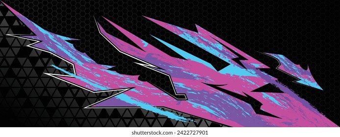 Racing background in abstract design for wrapping cars and motorcycles, rally, motocross and livery. 