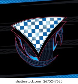 Racing Background with blue and red colors