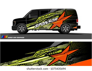 racing background for car graphic. abstract star shape with grunge camouflage design for vehicle vinyl wrap 
