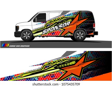 racing background for car graphic. abstract star shape with grunge camouflage design for vehicle vinyl wrap 
