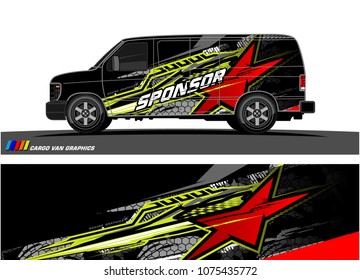 racing background for car graphic. abstract star shape with grunge camouflage design for vehicle vinyl wrap 
