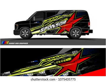 racing background for car graphic. abstract star shape with grunge camouflage design for vehicle vinyl wrap 
