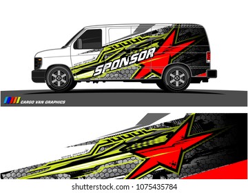 racing background for car graphic. abstract star shape with grunge camouflage design for vehicle vinyl wrap 
