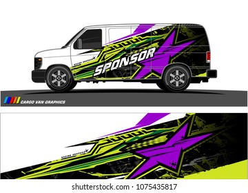 racing background for car graphic. abstract star shape with grunge camouflage design for vehicle vinyl wrap 
