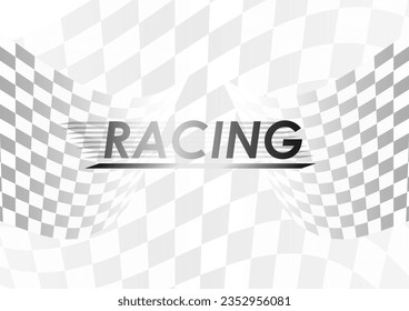 Racing Background. Racing Checkered Flag. Car Racing Concept. Vector Illustration.