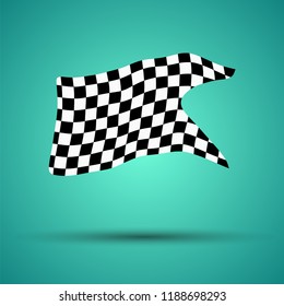 Racing background with checkered flag vector illustration. EPS10