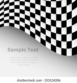 Racing background with checkered flag vector illustration 