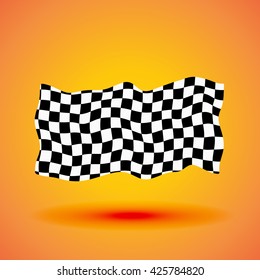 Racing background with checkered flag vector illustration