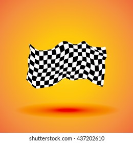 Racing background with checkered flag vector illustration.