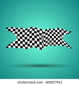 Racing background with checkered flag vector illustration. EPS10.