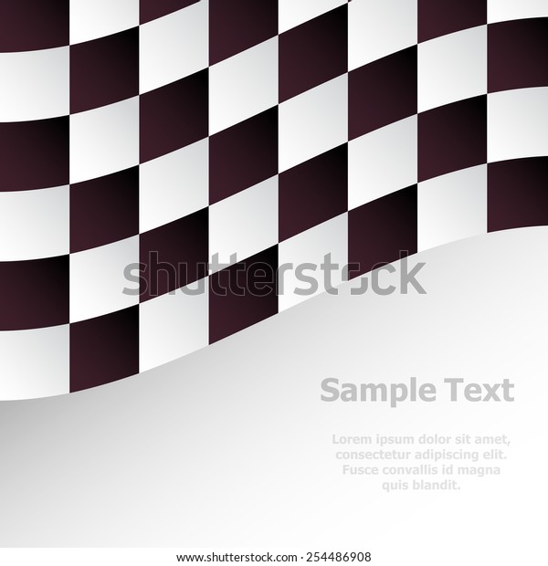 Racing background with checkered flag vector\
illustration  