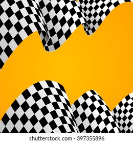 Racing Background  Flag. Vector illustration