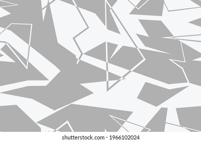 Racing Hintergrund geometrisch. Abstraktes Camo nahtloses Muster. Vinyl und Decal drucken. Endlose Textur aus Formen und Linien. Vektorgrafik