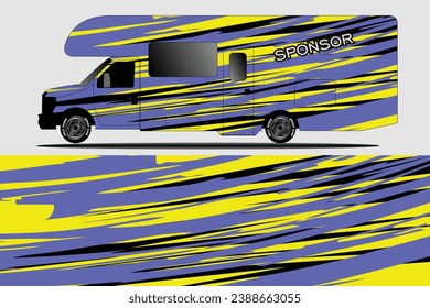 racing background illustration vector design for wrapping camper van
