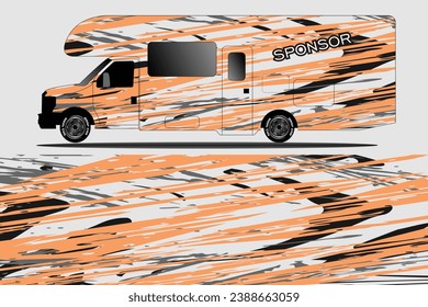 racing background illustration vector design for wrapping camper van