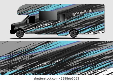 racing background illustration vector design for wrapping camper van