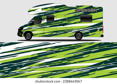 racing background illustration vector design for wrapping camper van