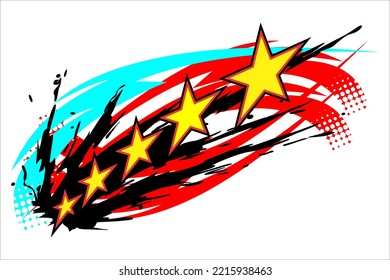 racing background vector design with a unique and cool pattern with a mix of colors and spots and stars