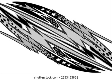 racing background vector design with a unique pattern, a combination of grayscale colors and stripes and star effects