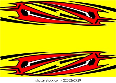 Racing background vector design with a unique pattern of stripes and a combination of yellow and other colors that look bright