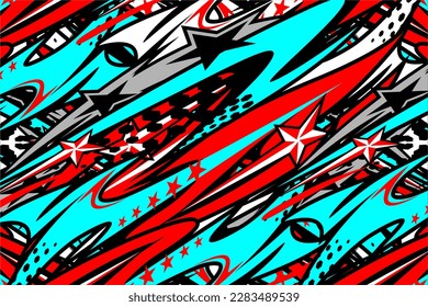 Racing background vector design with a unique striped pattern with a star effect and bright colors