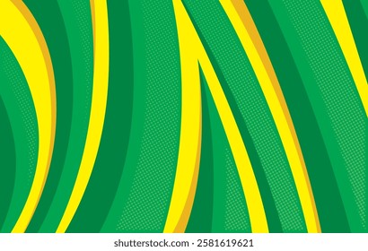 racing background wrap design with yellow and green striped patterns	