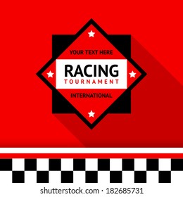 Racing badge 02, vector illustration