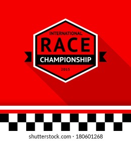 Racing badge 03, vector illustration