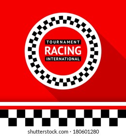 Racing badge 06, vector illustration